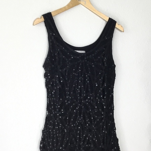 Basix II Sequin Asymmetrical Dress - Picture 2 of 7